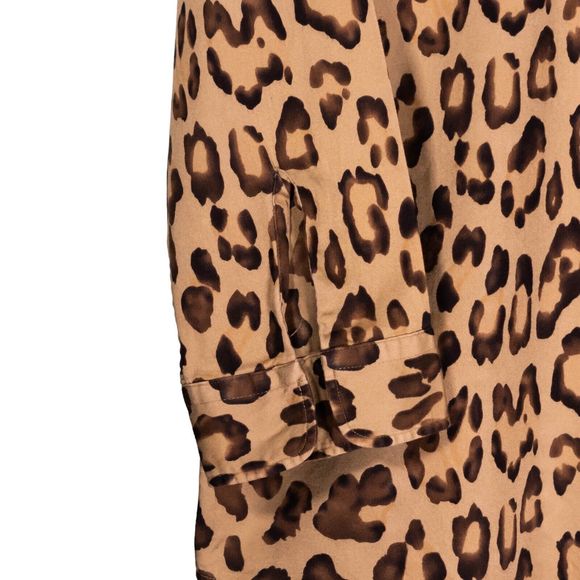 Chaps Ralph Lauren Women's Shirt Button Up Animal Print 3/4 Sleeve Blouse Top L - Picture 8 of 8